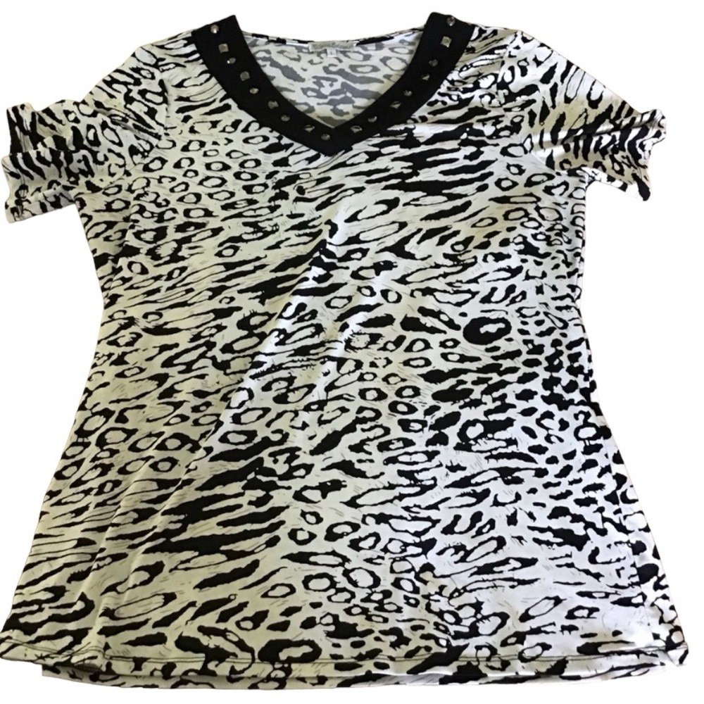 V neck short sleeve top